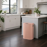 Tammi Kitchen 14.5-Gallon Slim Metal Push Button Trash Can