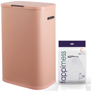 Tammi Kitchen 14.5-Gallon Slim Metal Push Button Trash Can