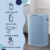 Tammi Kitchen 14.5-Gallon Slim Metal Push Button Trash Can