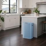 Tammi Kitchen 14.5-Gallon Slim Metal Push Button Trash Can