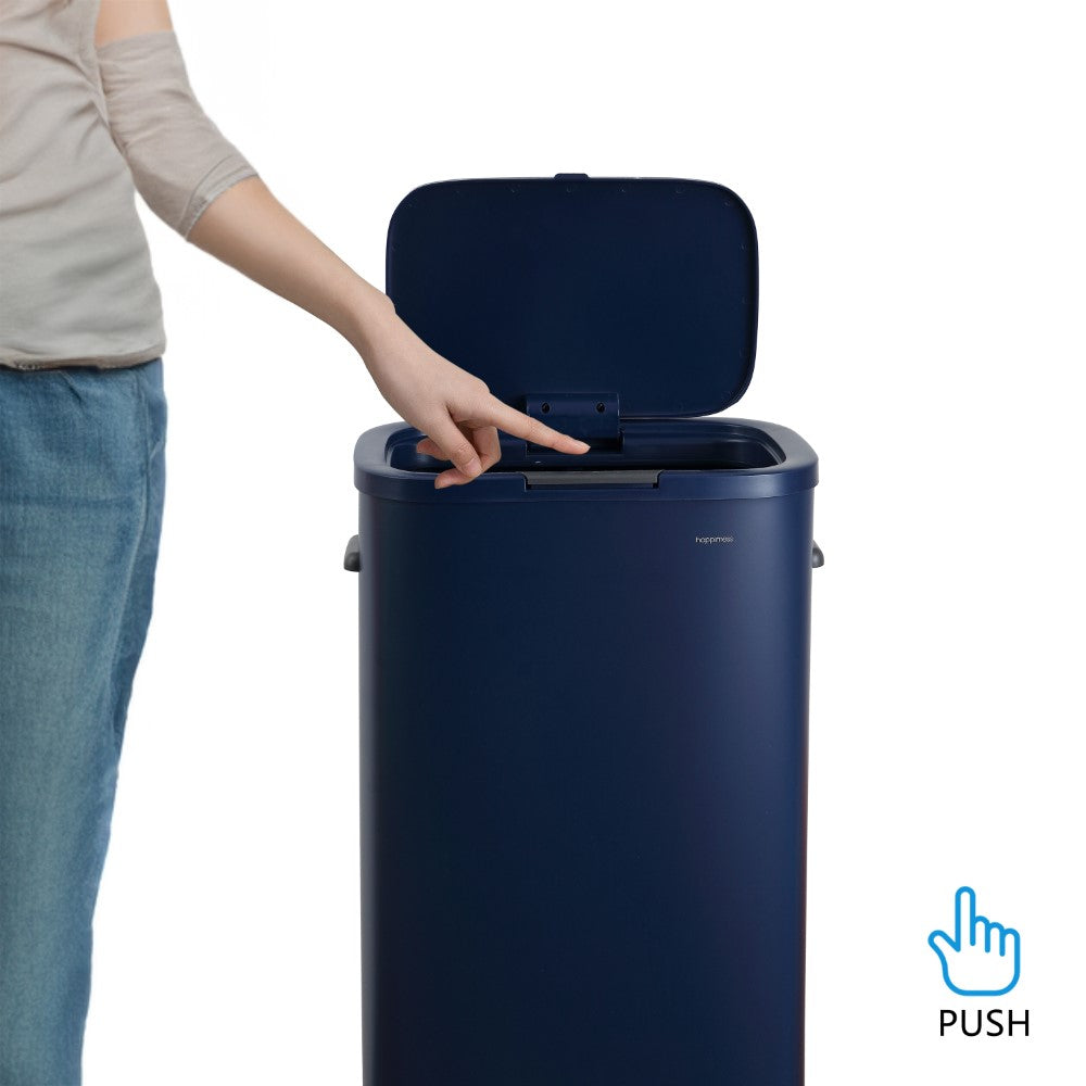 Tammi Kitchen 14.5-Gallon Slim Metal Push Button Trash Can