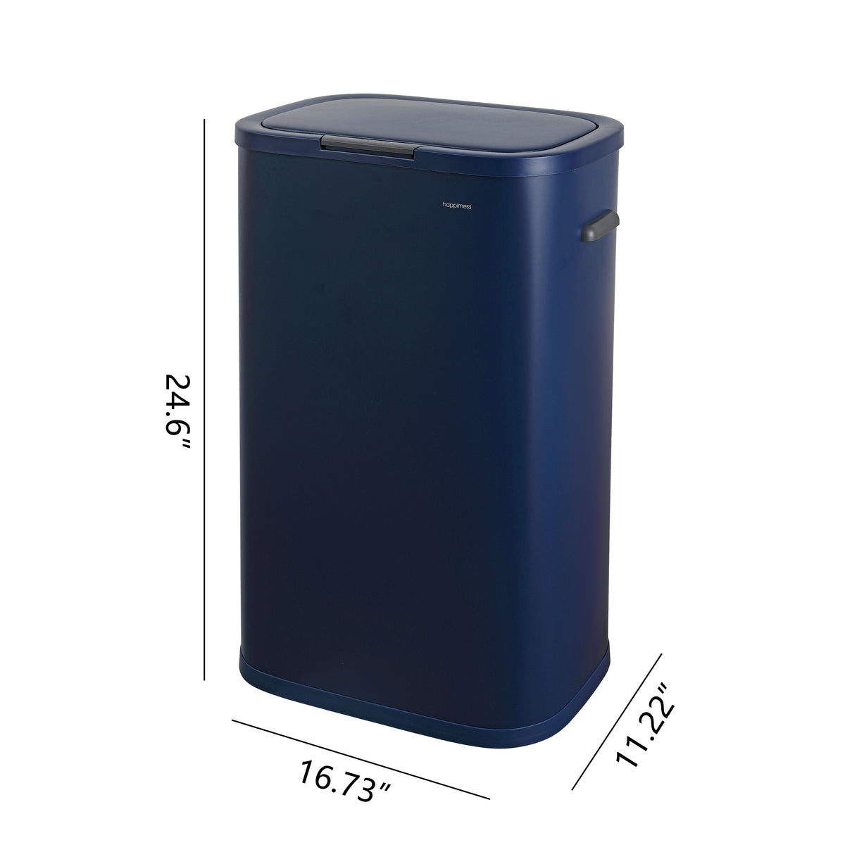Tammi Kitchen 14.5-Gallon Slim Metal Push Button Trash Can