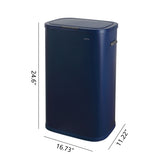 Tammi Kitchen 14.5-Gallon Slim Metal Push Button Trash Can