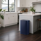 Tammi Kitchen 14.5-Gallon Slim Metal Push Button Trash Can