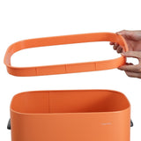 Tammi Kitchen 14.5-Gallon Slim Metal Push Button Trash Can