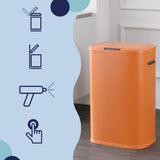 Tammi Kitchen 14.5-Gallon Slim Metal Push Button Trash Can