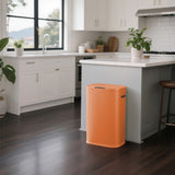 Tammi Kitchen 14.5-Gallon Slim Metal Push Button Trash Can