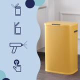 Tammi Kitchen 14.5-Gallon Slim Metal Push Button Trash Can