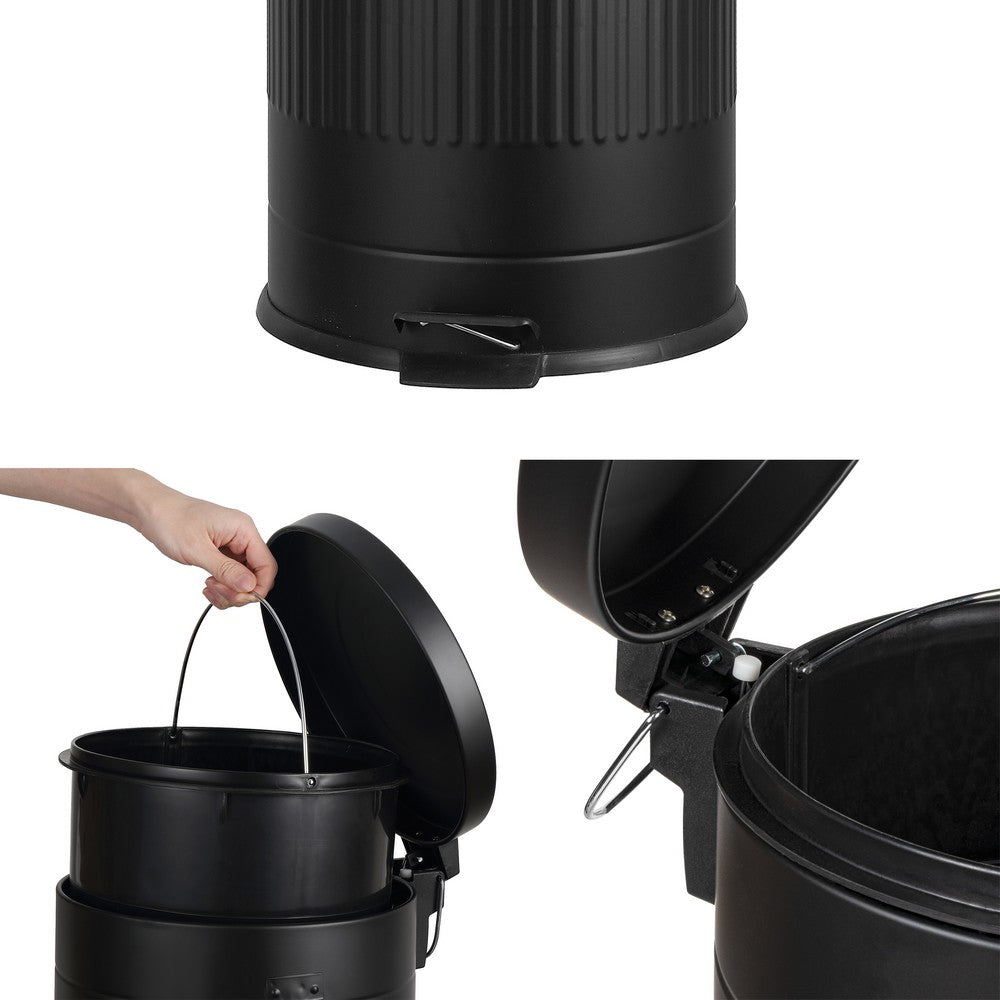 Theo Retro 8-Gallon Step Trash Can with Soft-Close Lid and FREE Mini Trash Can