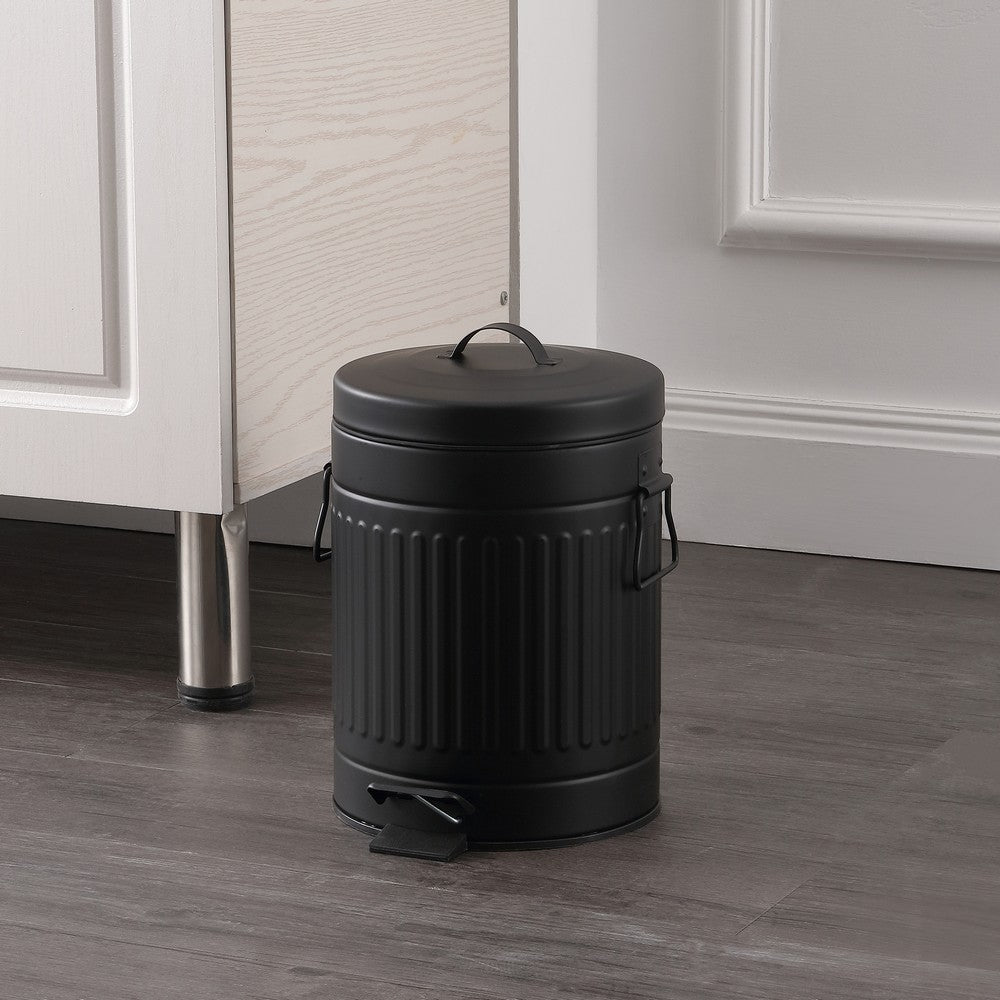 Theo Retro 8-Gallon Step Trash Can with Soft-Close Lid and FREE Mini Trash Can
