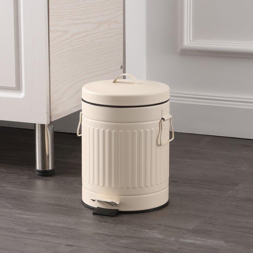 Theo Retro 8-Gallon Step Trash Can with Soft-Close Lid and FREE Mini Trash Can