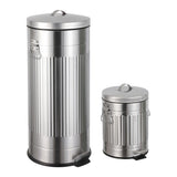Theo Retro 8-Gallon Step Trash Can with Soft-Close Lid and FREE Mini Trash Can
