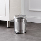 Theo Retro 8-Gallon Step Trash Can with Soft-Close Lid and FREE Mini Trash Can