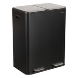Birch Rectangular 16 Gallon (60L) Dual Compartment Recycling Step Pedal Trash Can with Soft-Close Double Lids