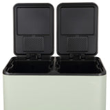 Birch Rectangular 16 Gallon (60L) Dual Compartment Recycling Step Pedal Trash Can with Soft-Close Double Lids