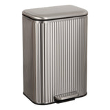 Elm Ribbed Rectangular 13.2 Gallon (50L) Step Pedal Trash Can with Soft-Close Lid