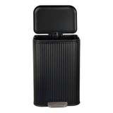 Elm Ribbed Rectangular 13.2 Gallon (50L) Step Pedal Trash Can with Soft-Close Lid