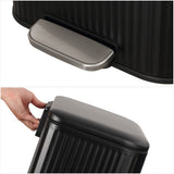 Elm Ribbed Rectangular 13.2 Gallon (50L) Step Pedal Trash Can with Soft-Close Lid