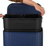 Elm Ribbed Rectangular 13.2 Gallon (50L) Step Pedal Trash Can with Soft-Close Lid