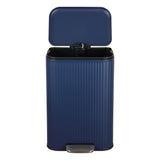 Elm Ribbed Rectangular 13.2 Gallon (50L) Step Pedal Trash Can with Soft-Close Lid