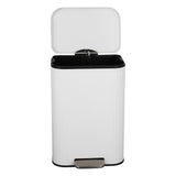 Elm Ribbed Rectangular 13.2 Gallon (50L) Step Pedal Trash Can with Soft-Close Lid
