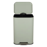 Elm Ribbed Rectangular 13.2 Gallon (50L) Step Pedal Trash Can with Soft-Close Lid