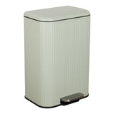 Elm Ribbed Rectangular 13.2 Gallon (50L) Step Pedal Trash Can with Soft-Close Lid