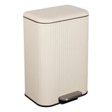 Elm Ribbed Rectangular 13.2 Gallon (50L) Step Pedal Trash Can with Soft-Close Lid