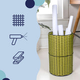 Cecil Modern 4.13-Gallon Faux Wicker Cylinder Waste Basket