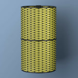 Cecil Modern 4.13-Gallon Faux Wicker Cylinder Waste Basket