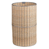 Cecil Modern 4.13-Gallon Faux Wicker Cylinder Waste Basket