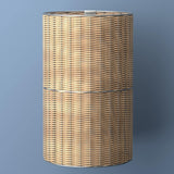 Cecil Modern 4.13-Gallon Faux Wicker Cylinder Waste Basket