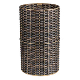 Cecil Modern 4.13-Gallon Faux Wicker Cylinder Waste Basket