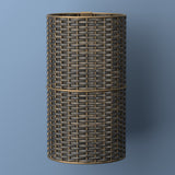Cecil Modern 4.13-Gallon Faux Wicker Cylinder Waste Basket