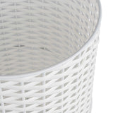 Cecil Modern 4.13-Gallon Faux Wicker Cylinder Waste Basket