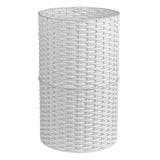 Cecil Modern 4.13-Gallon Faux Wicker Cylinder Waste Basket
