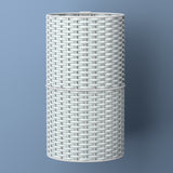 Cecil Modern 4.13-Gallon Faux Wicker Cylinder Waste Basket