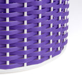Cecil Modern 4.13-Gallon Faux Wicker Cylinder Waste Basket