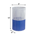 Harper Modern 4.13-Gallon 2-Tone Faux Wicker Cylinder Waste Basket