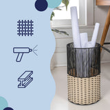 Harper Modern 4.13-Gallon 2-Tone Faux Wicker Cylinder Waste Basket