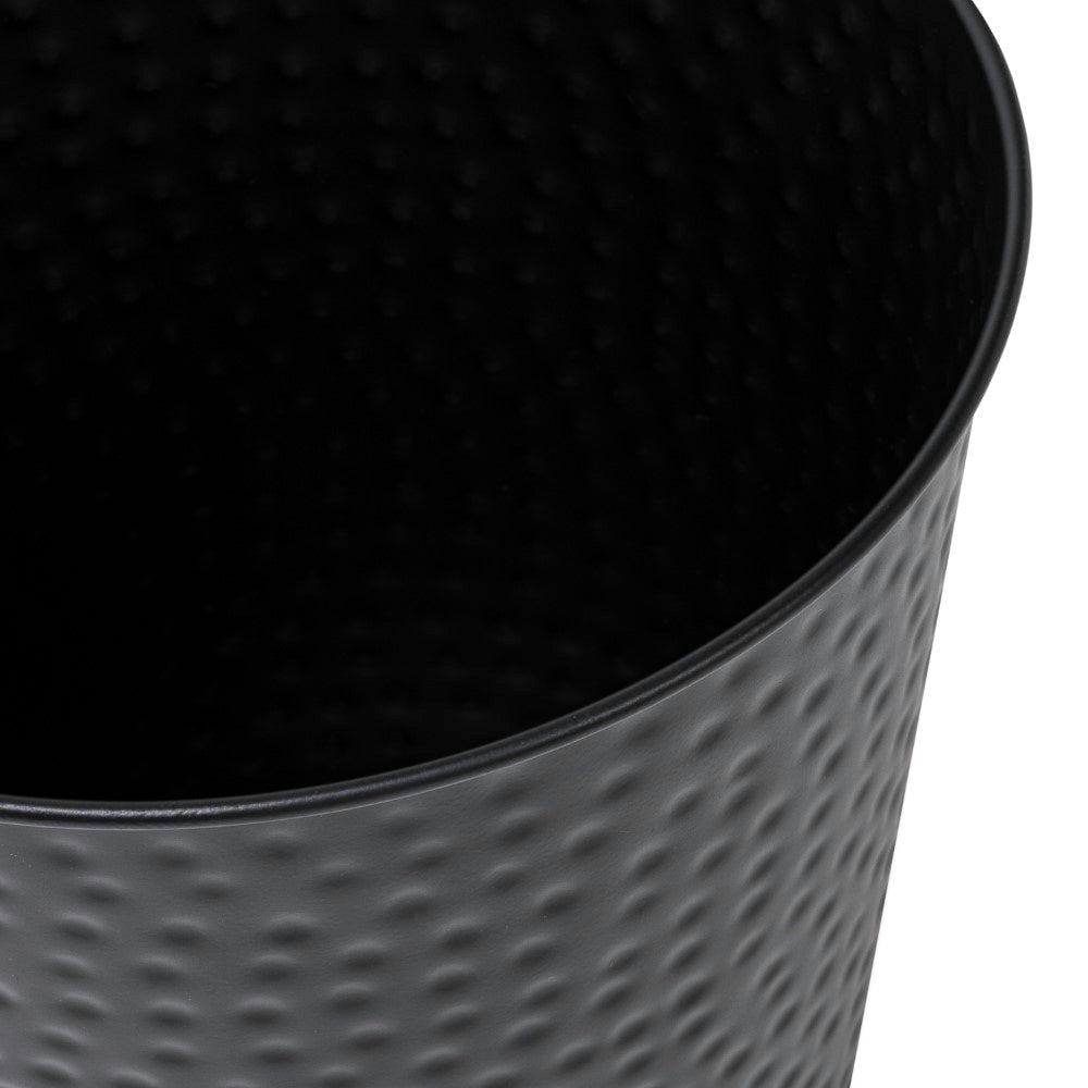 Axel Modern Minimalist Hammered Steel 2-Gallon Wastebasket