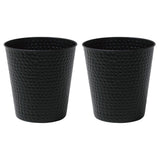 Axel Modern Minimalist Hammered Steel 2-Gallon Wastebasket