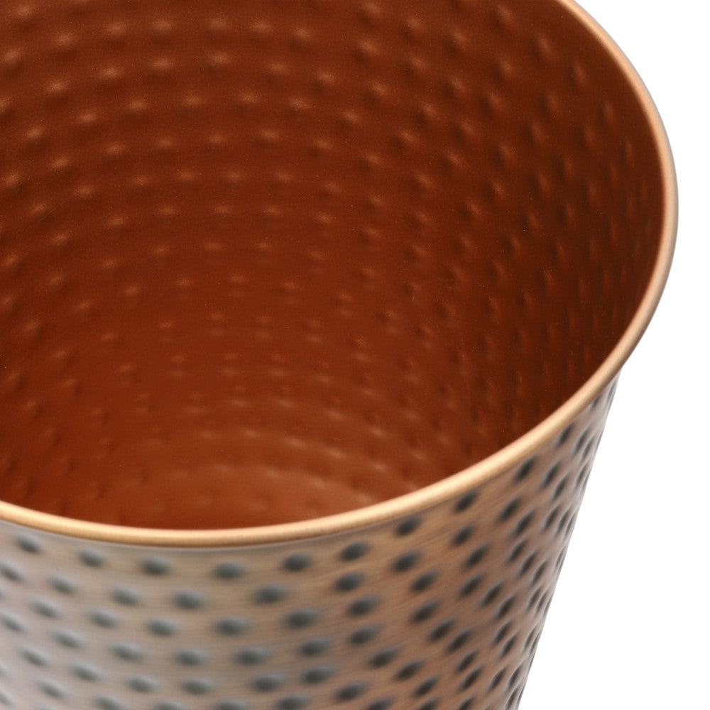 Axel Modern Minimalist Hammered Steel 2-Gallon Wastebasket