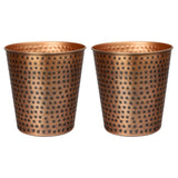Axel Modern Minimalist Hammered Steel 2-Gallon Wastebasket