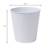 Axel Modern Minimalist Hammered Steel 2-Gallon Wastebasket