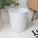 Axel Modern Minimalist Hammered Steel 2-Gallon Wastebasket