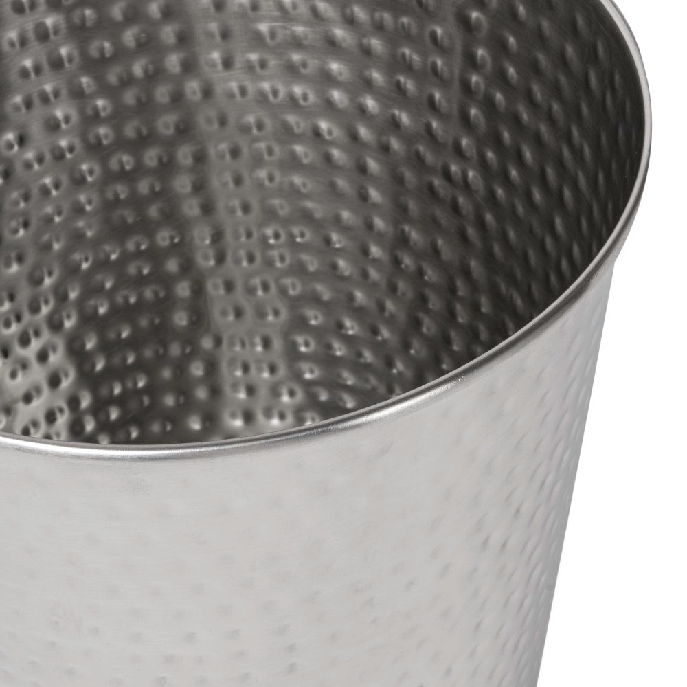 Axel Modern Minimalist Hammered Steel 2-Gallon Wastebasket
