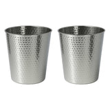 Axel Modern Minimalist Hammered Steel 2-Gallon Wastebasket