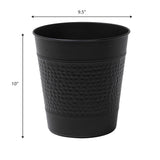 Riley Modern Classic Hammered Steel Accent 2-Gallon Wastebasket