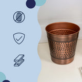 Riley Modern Classic Hammered Steel Accent 2-Gallon Wastebasket